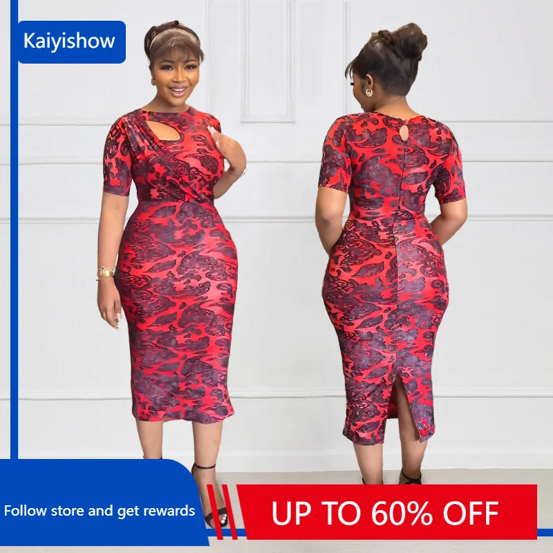 

African Dresses for Women 2023 Summer Sexy African Short Sleeve Bodycon African Clothes Fashion Dresses Ladies Africa Clothing