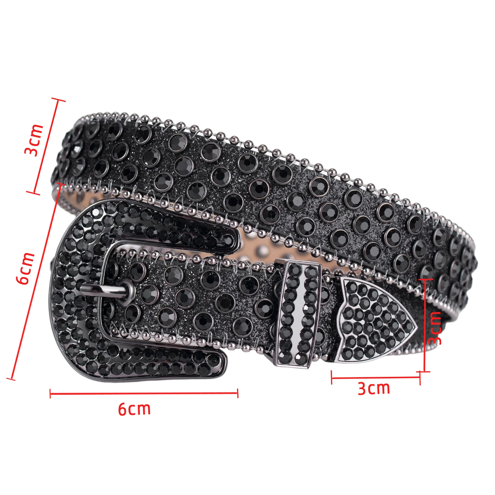 Western Rhinestone Belts Fashion Luxury Goth Style Hot Designer Brand Diamond Belt Rock Bling Strap For Jeans Y2k Accessories