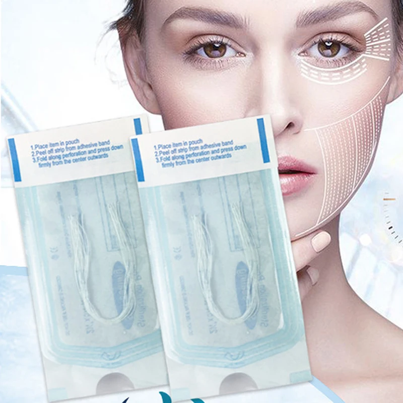 

5/10Bags Protein Thread No Needle Gold Protein Line Absorbable Anti-wrinkle Face Filler Care Skin Collagen Based Women Beauty