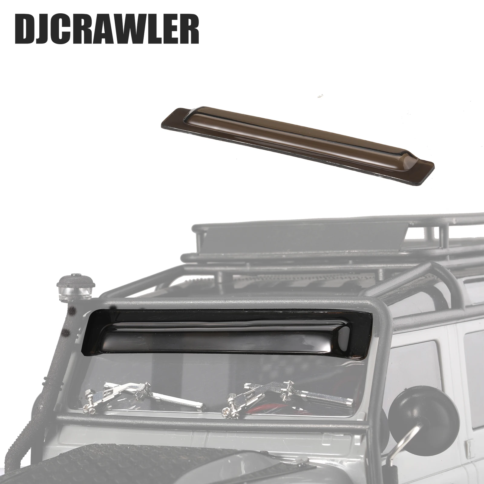 

DJC 1/18 Sun Visor Rain Shield Acrylic Transparent Deflector for TRX4M Defender Bronco RC Car Upgrade Accessories