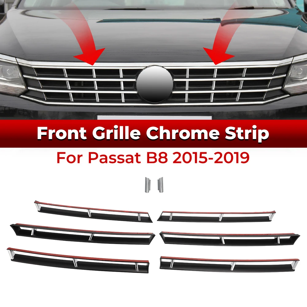 Передняя решетка хромированная полоса для VW Passat B8 вариант 2015 2016 2017 2018 модель