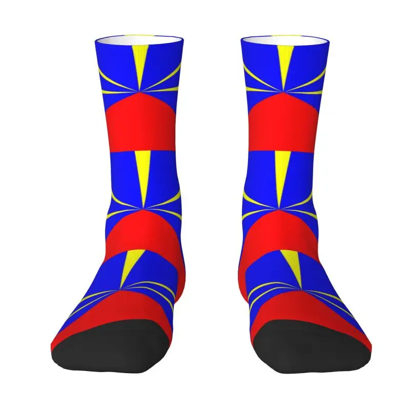 

Fashion Print 974 Reunion Island Flag Socks for Men Women Stretch Summer Autumn Winter Reunionese Proud Crew Socks