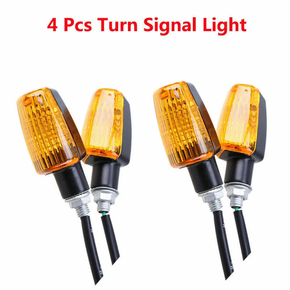 

4Pcs/set 12V Universal Motorcycle Turn Signal Indicator Light Turning Amber Lamp Bulb Motorbike Lamps Blinker Flash Bike Lamp