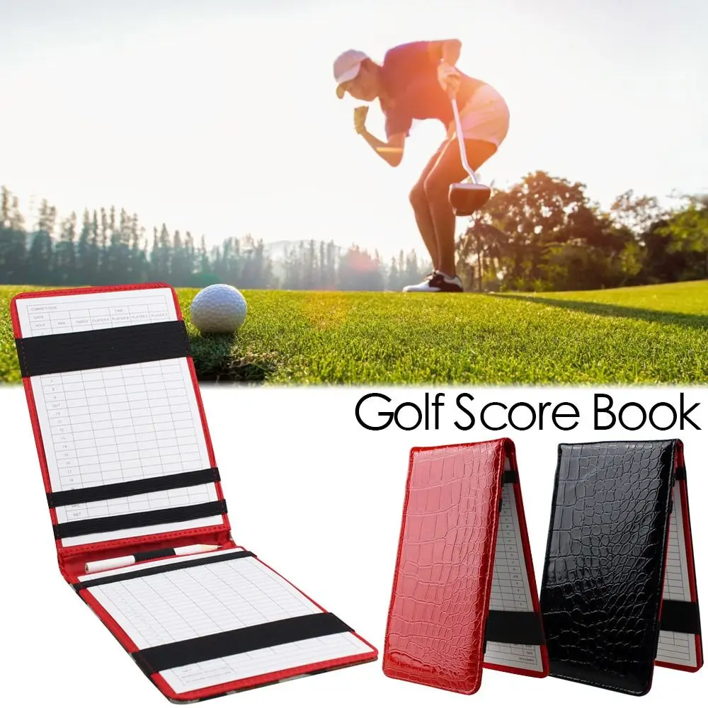 

Portable Waterproof PU Leather Golf Accessories Golf Counter Scorecard Holder Golf Score Book Scoring