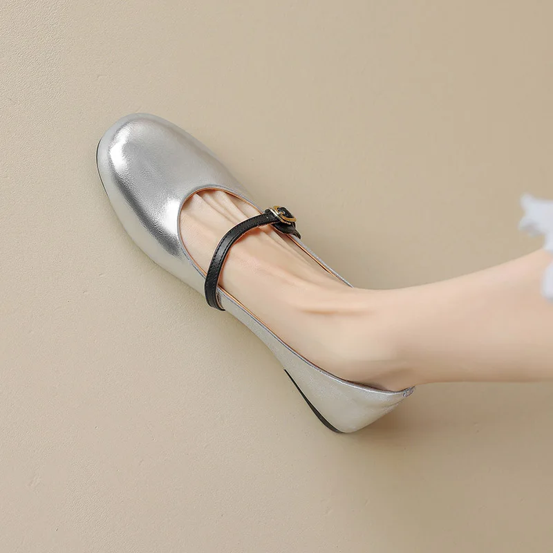 Женские мягкие балетки Phoentin в стиле ретро на плоской подошве новинка весны 2024