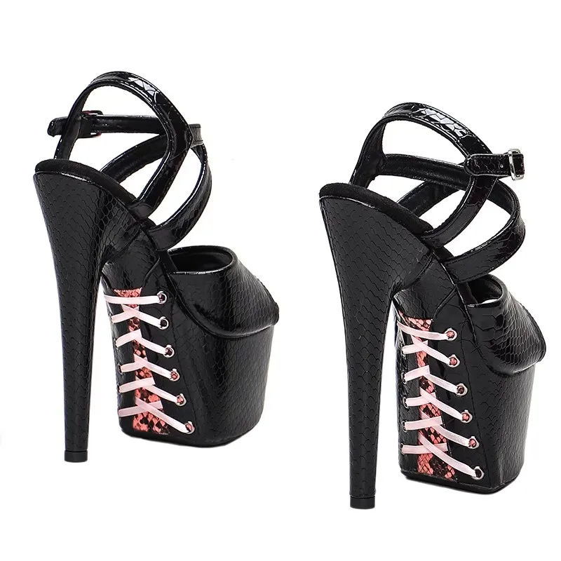 LAIJIANJINXIA/Новые цветные босоножки на высоком каблуке из искусственной кожи