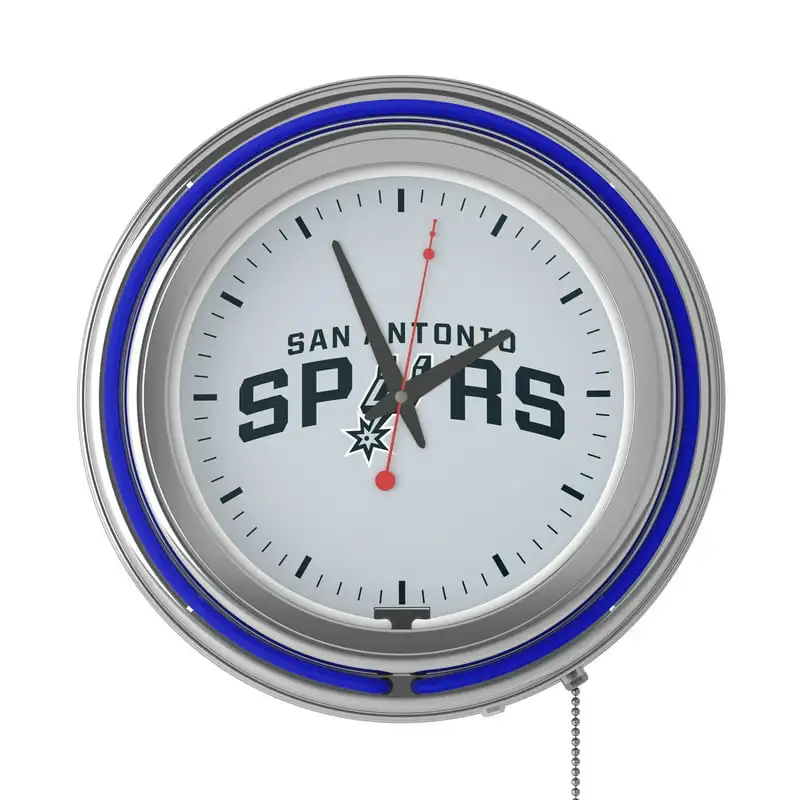 

Exceptionally Stunning NBA Antonio Spurs Chrome Double Ring Neon Clock – Ideal Gift for All Fans Everywhere!