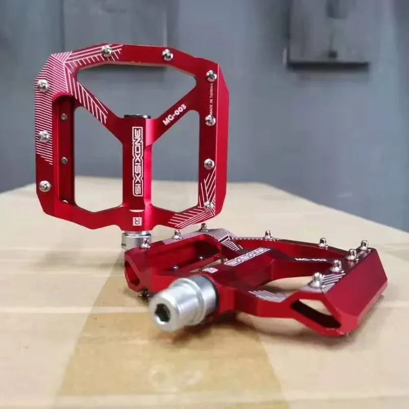 Фото SIXSIXONE MG-003 MTB велосипед с плоской педалью с ЧПУ, герметичные подшипники из алюминиевого сплава, нескользящие большие педали Peilin №5