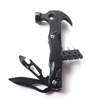 outdoor multifunctional portable gift fire rescue hammer camping with led light folding knife pliers multitool pliers