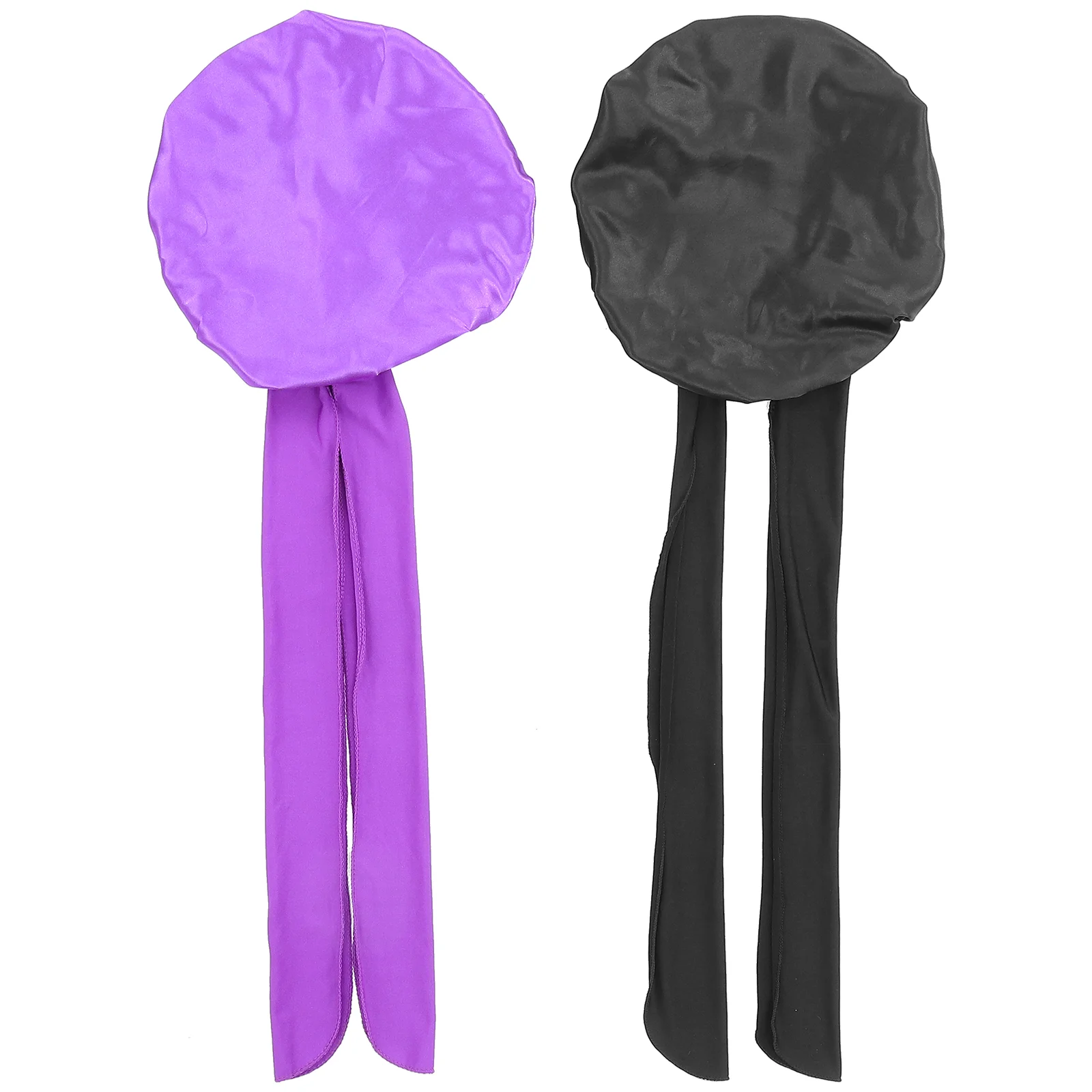 

2pcs Polyester Nightcaps Female Birthday Gifts Delicate Supple Hair Care Bonnets Sleep Caps for Females
