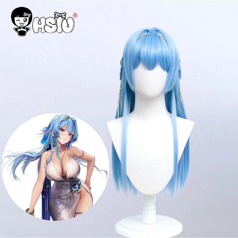 

Хелен Косплей парик из синтетического волокна парик игра богиня победы NIKKE Косплей hhsiu sky небесно-голубые длинные волосы + парик