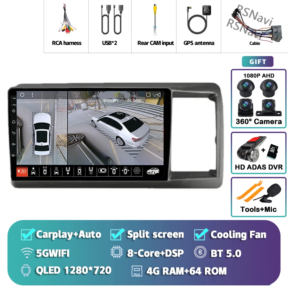 

Автомобильный радиоприемник Android 15 для Honda Crossroad 2007–2010 Правый водитель Carplay Авто GPS-навигация Беспроводной видеоплеер Стерео