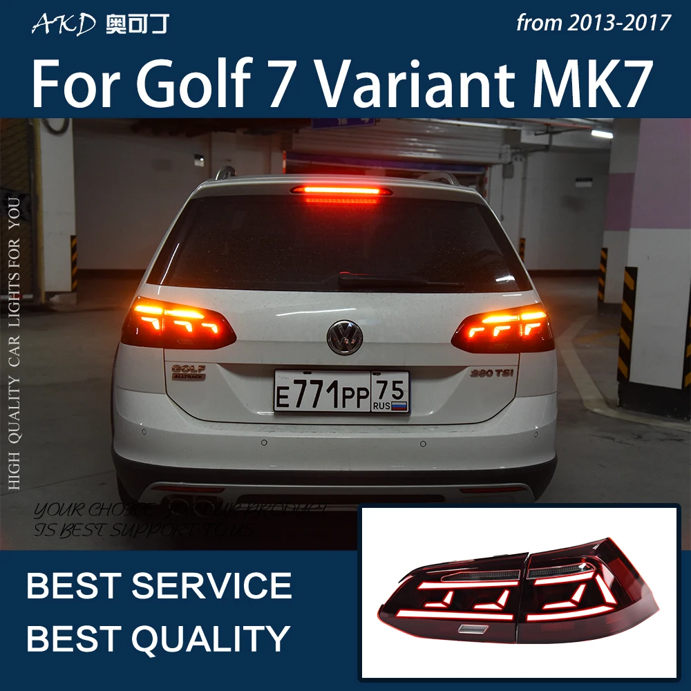 

Car Lights For Golf 7 Variant 2013-2017 MK7 LED Taillights Rear Width Lamp Dynamic Turn Signal Highlight Reversing And Brake