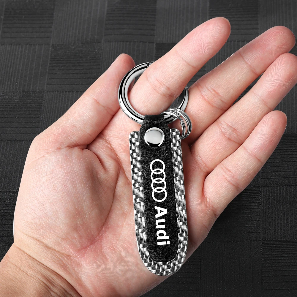 Металлический/кожаный автомобильный брелок для мужчин и женщин ключей Audi A1 A2 A3 A4