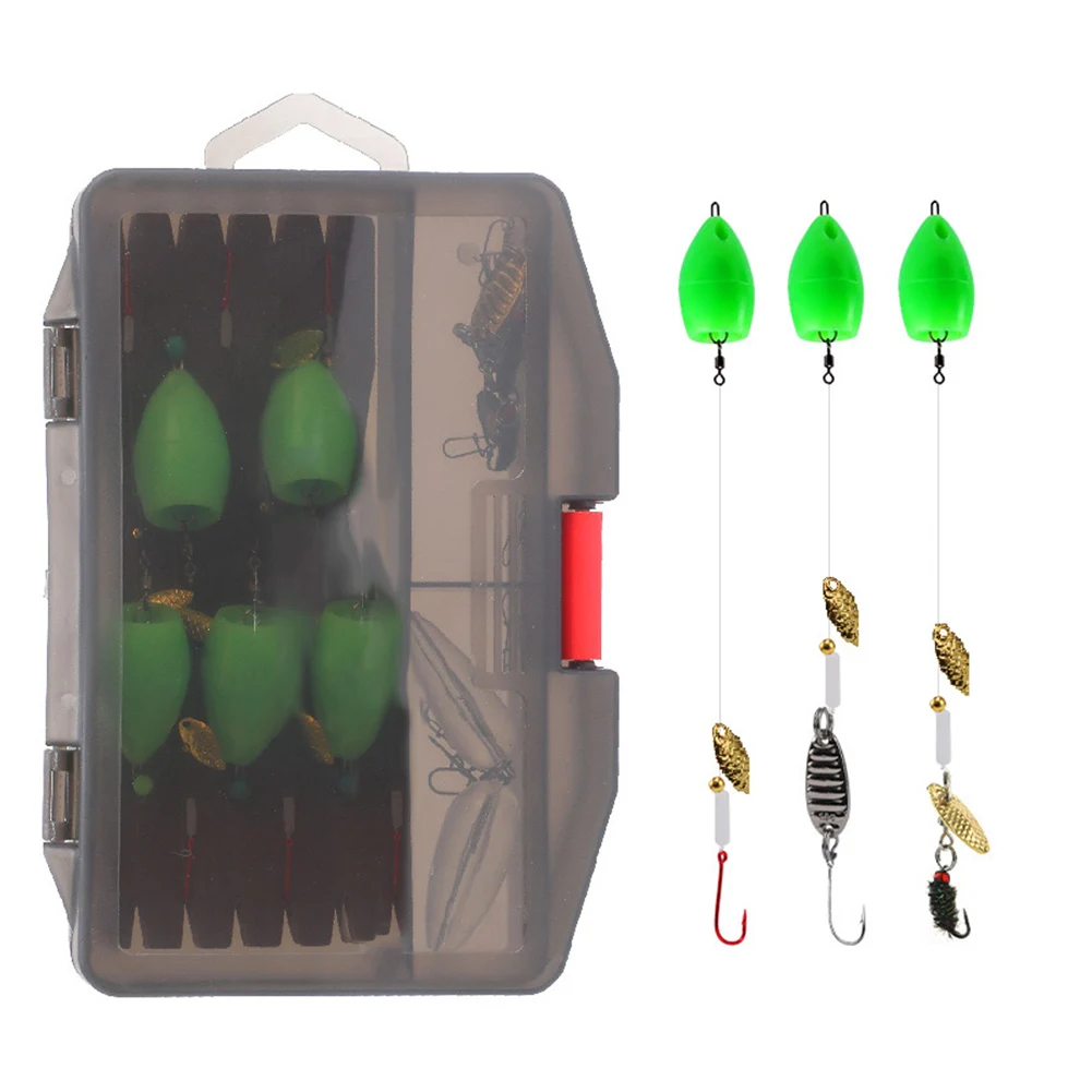 Brand New Fishing Line Group Floats Sequin Bait 1 Set 7/9/10# Bobbers Fishing Tackle Box Lures Kit For Carp Fishing