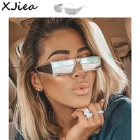 xjiea mirror sunglasses women 2022 luxury brand steampunk transparent squar female sun glasses outdoor driving oculos de sol