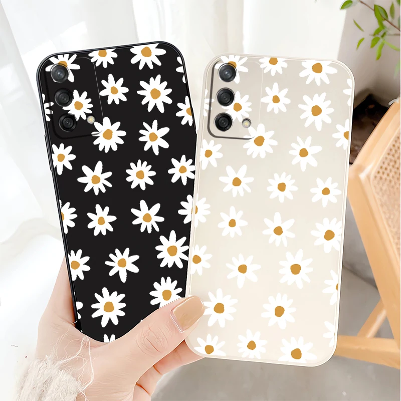 Мягкий чехол с ромашками и цветами для OPPO A78 A76 A74 A72 A60 A57 A54 A53 A52 A38 A36 A35 A33 A32 A31, противоударный силиконовый чехол для телефона (art.: 3920cebbf2df6) - 3920cebbf2df6