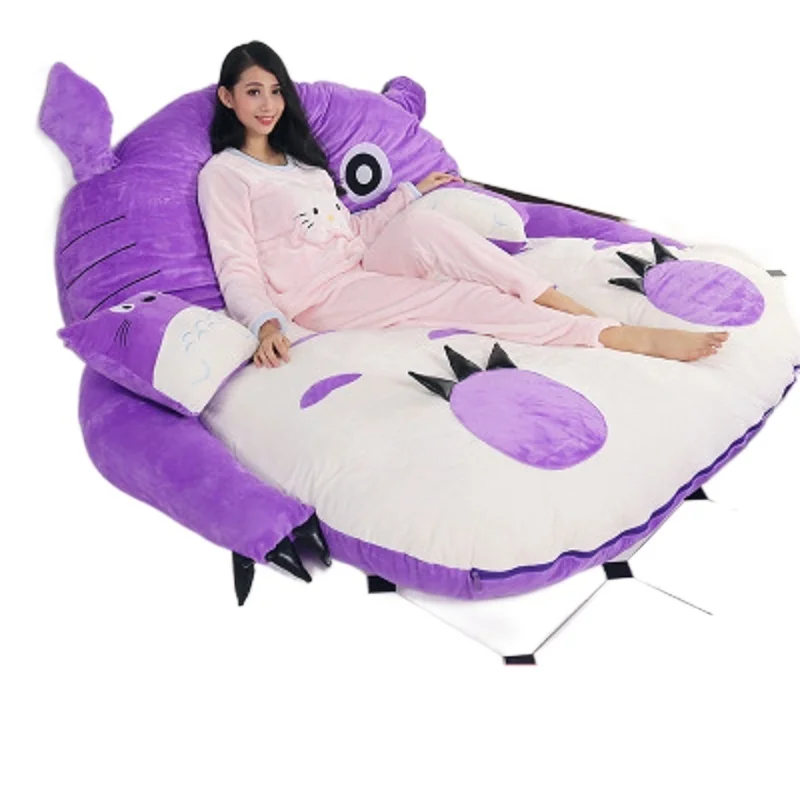 

Noble Purple Totoro Mattress Lazy Sofa And Comfort Tatami Mats Lovely Creative Small Bedroom Sofa Bed Chair