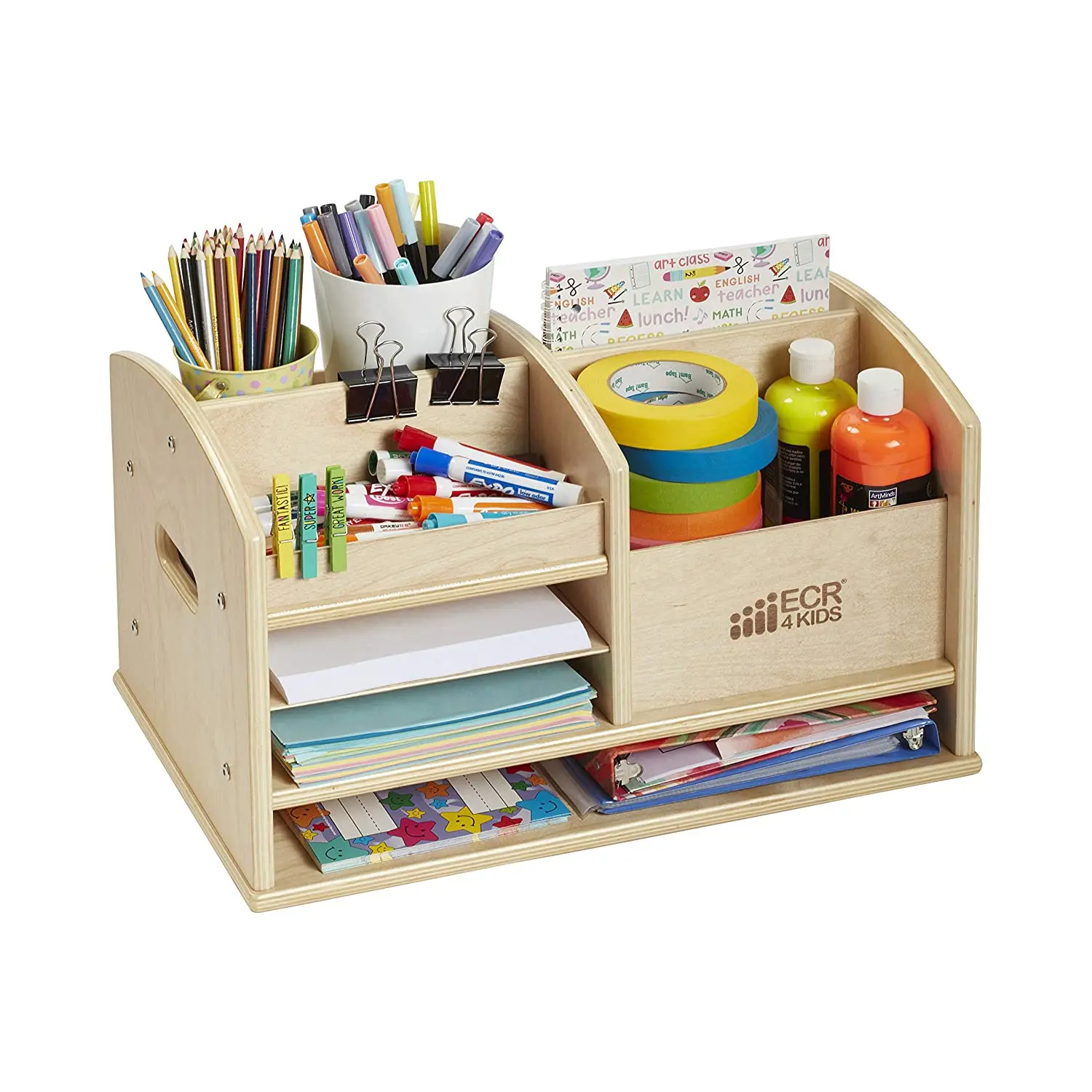 

Tabletop Storage Center, Teacher Caddy, Natural