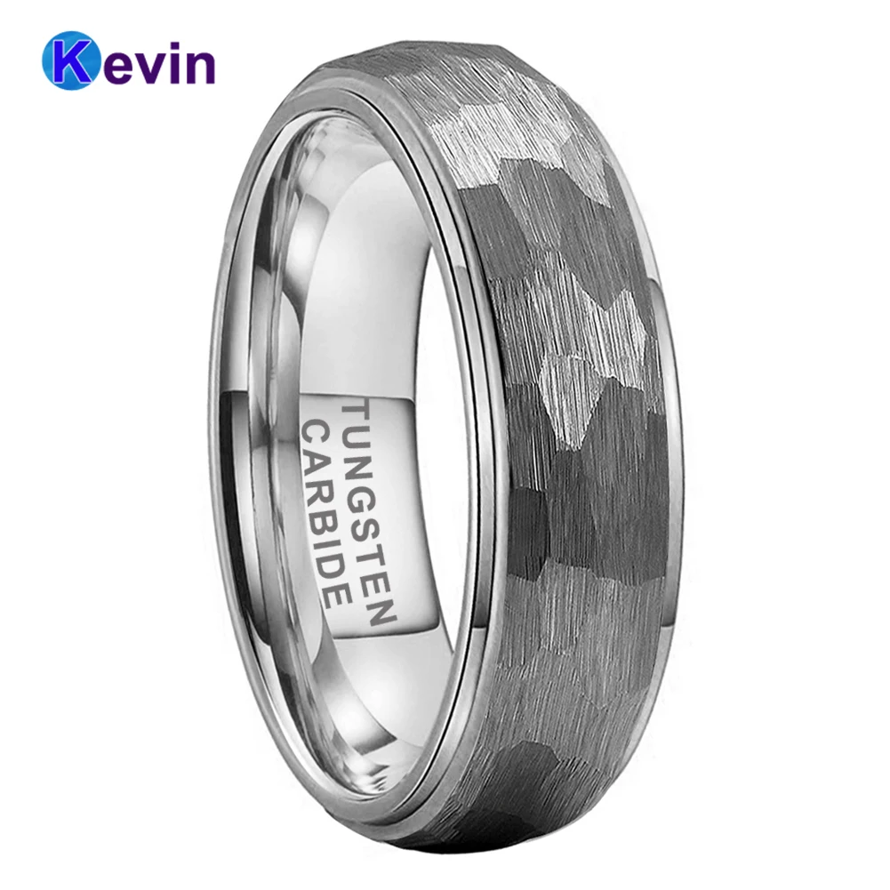 Кольцо-молоток 6 мм 8 для мужчин и женщин вольфрамовое обручальное t-образное