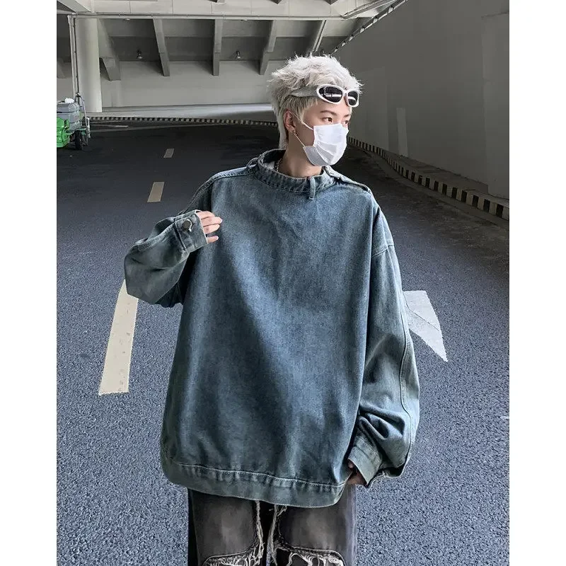 Новый стиль свободная джинсовая куртка для мужчин модная корейская версия