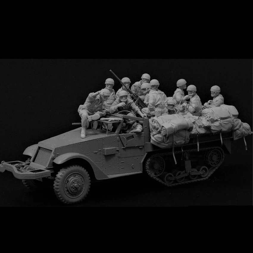 Military Theme Car Soldier 12 People And Parcel (without Truck) Free Shipping Diorama Toy