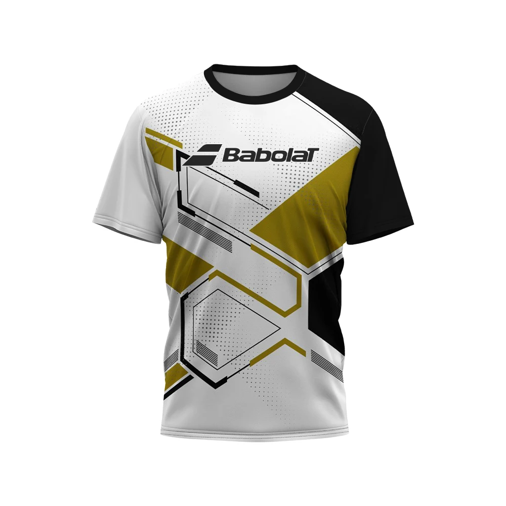 

Men's Badminton Sportswear Boutique Breathable Golf Clothing Patchwork Printed Babolat Tennis T-Shirt Men's Fitness Short Sleeve
