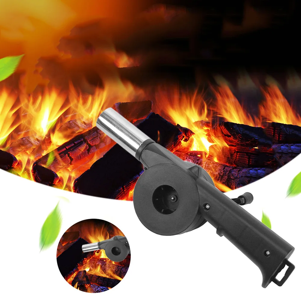 

Outdoor Cooking BBQ Hand Blower Fan Portable Hand Crank Fan Air Blower Grill Picnic Camping Stove Accessories Barbecue Tools