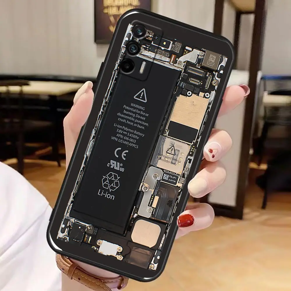 Чехол для OPPO Realme GT 2 Pro Master NARZO 50 50I 50A 5G C35 C33 C31 C30 C30S C21 C21Y C20 C15 C12 C11 чехол Cool Circuit Board