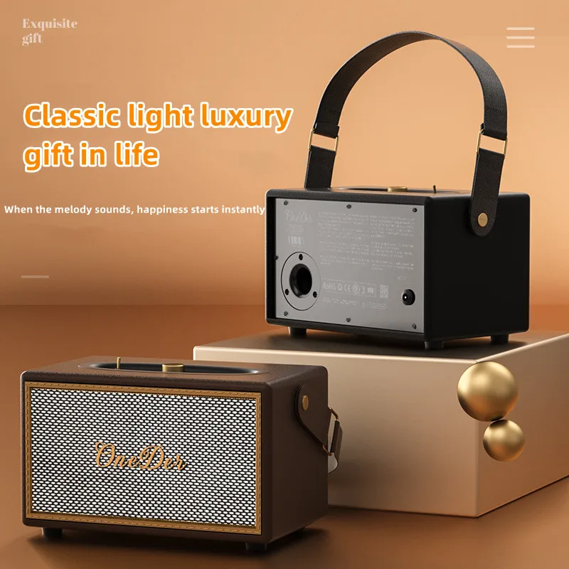

Bluetooth-Колонка Oneder D6 деревянная портативная, 40 Вт, AUX/TF