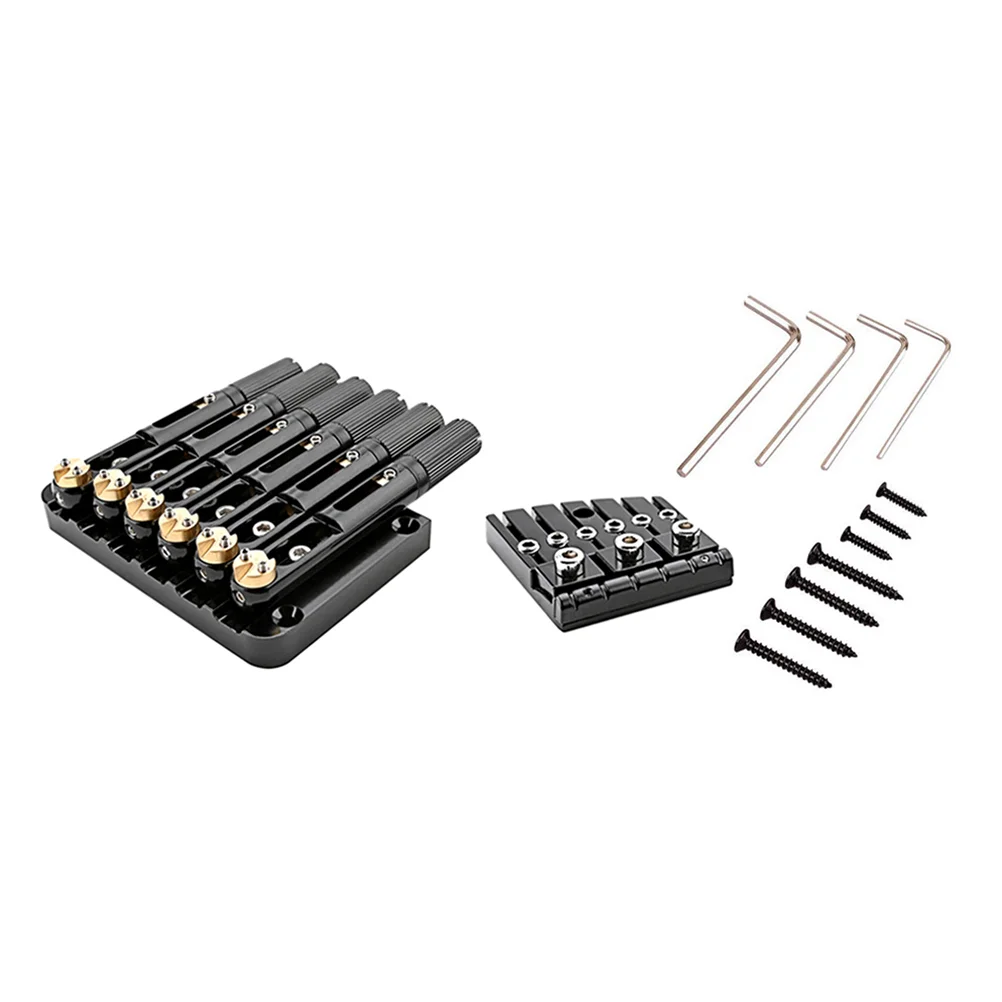 1 Set Guitar Accessory Electric Guitar Bridge 6 String Headless Bridge for Replacement Stage Performance enlarge