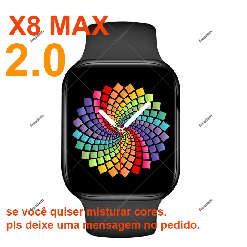 Online Reloj inteligente X8 Max2.0 para hombre y mujer, pulsera deportiva con Bluetooth, llamadas, Monitor de ritmo cardíaco, para IOS, actualización de X8 Max