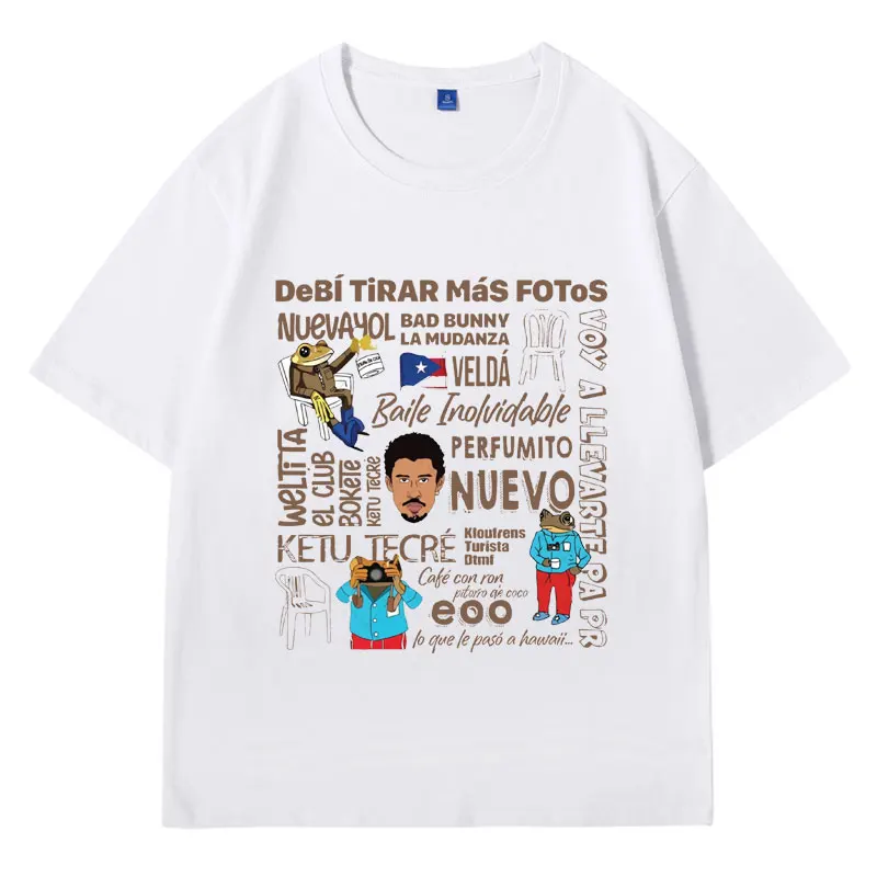 Bad Bunny Debi Tirar Mas Foto 2025 New Album Merch Футболки Мужская Женская Одежда 100% Хлопок большого