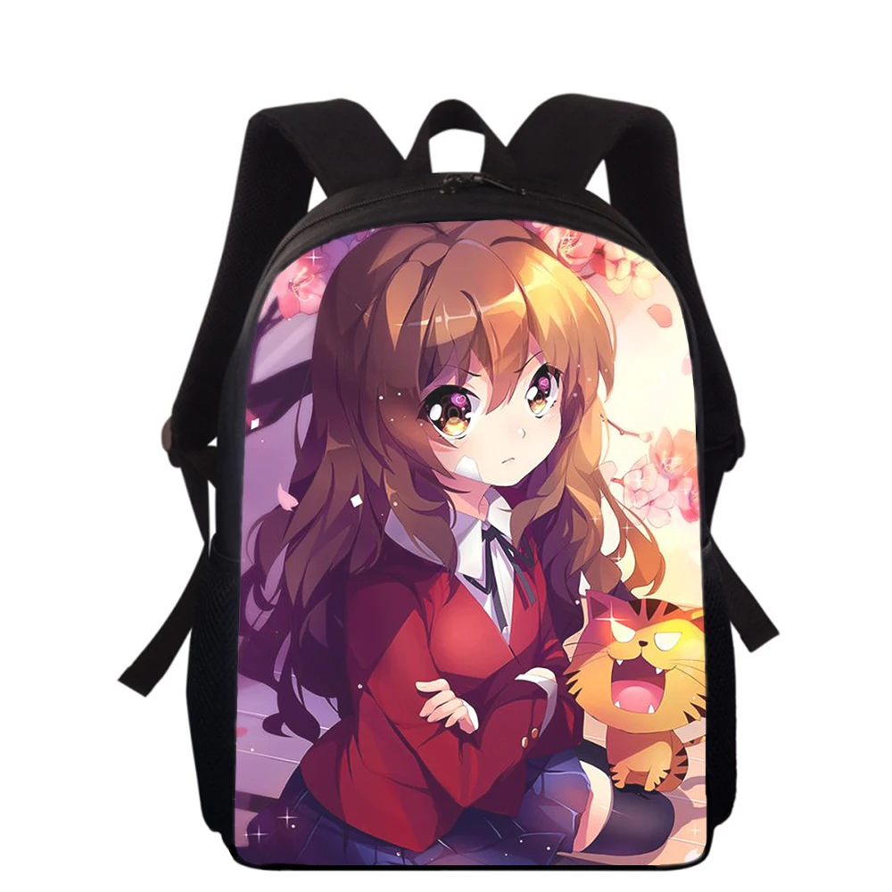 Anime Toradora Aisaka Taiga 15” 3D Print Kids Backpack Primary School Bags for Boys Girls Back Pack Students School Book Bags