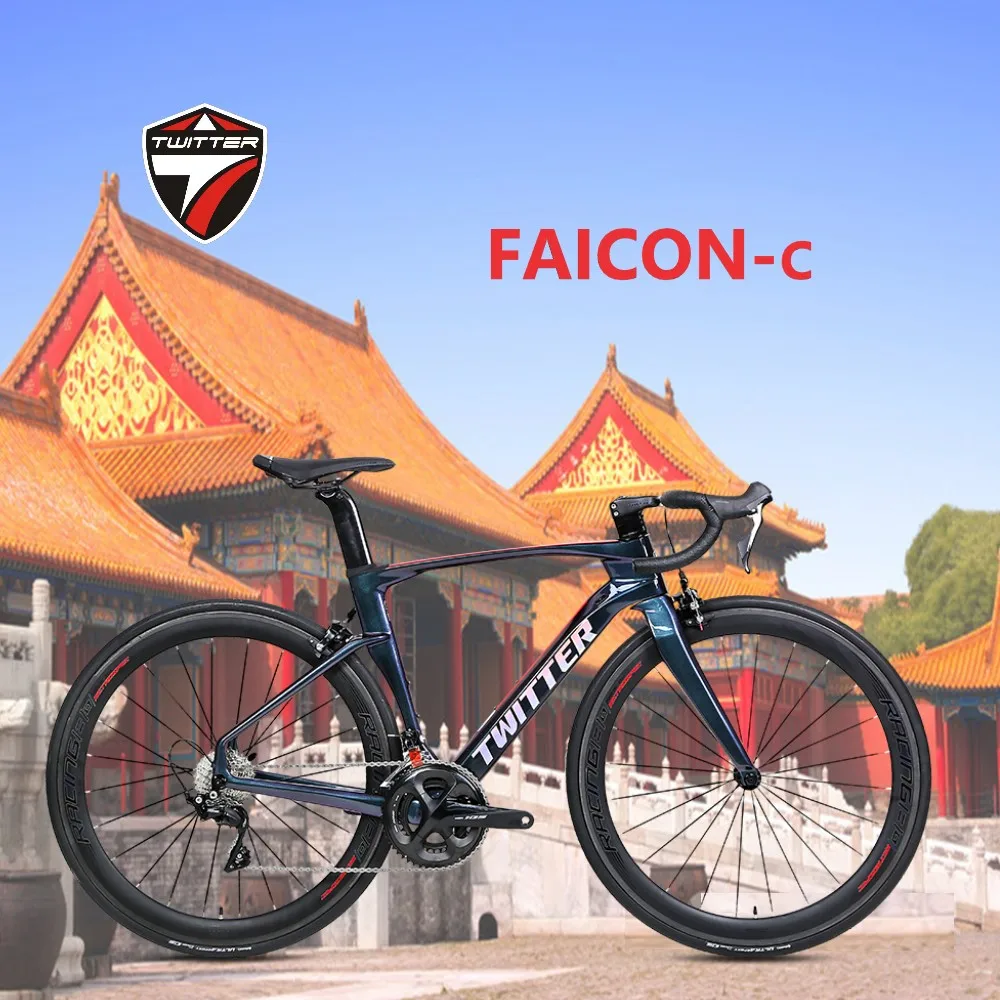 

TWITTER bicycle Factory FALCON 105 Kit R7000-22S C Brake 700C ultra light High End Gravel Bike T900 Carbon Fiber Road bicicleta