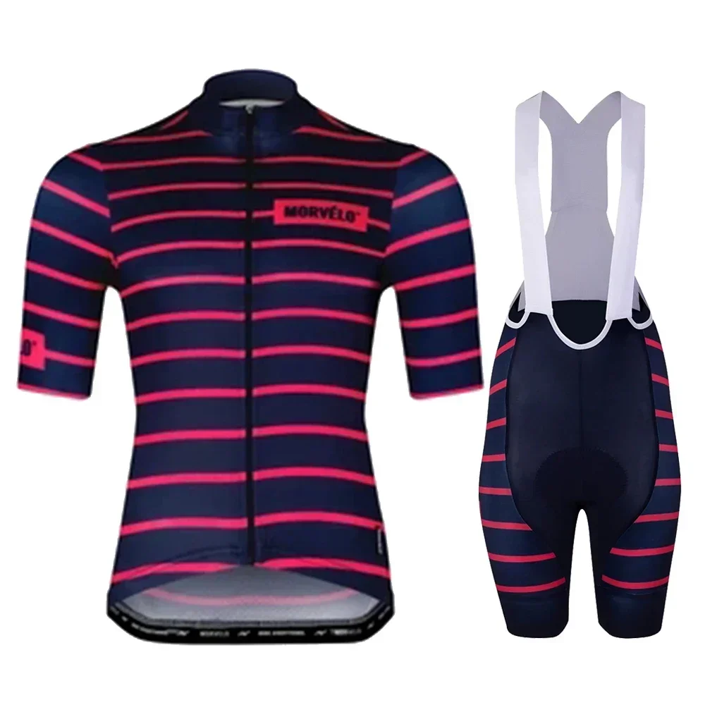 MORVELO Team Bicycle с коротким рукавом черный Maillot Ciclismo мужской велосипедный трикотаж