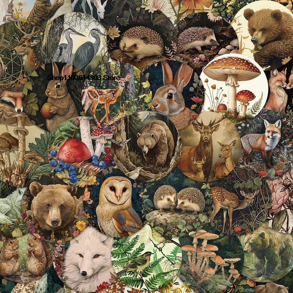 50 шт. стикеры в виде животных