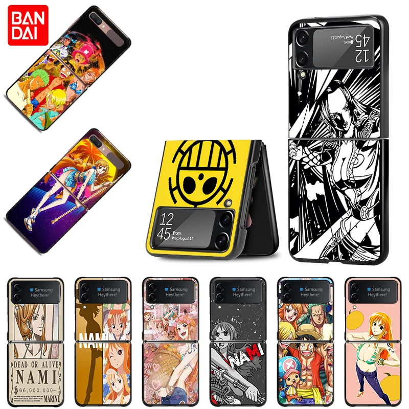 

Высококачественный чехол для телефона Samsung Z Flip 3 5G Galaxy Flip3 Nami, цельный жесткий защитный чехол с рисунком из мультфильма