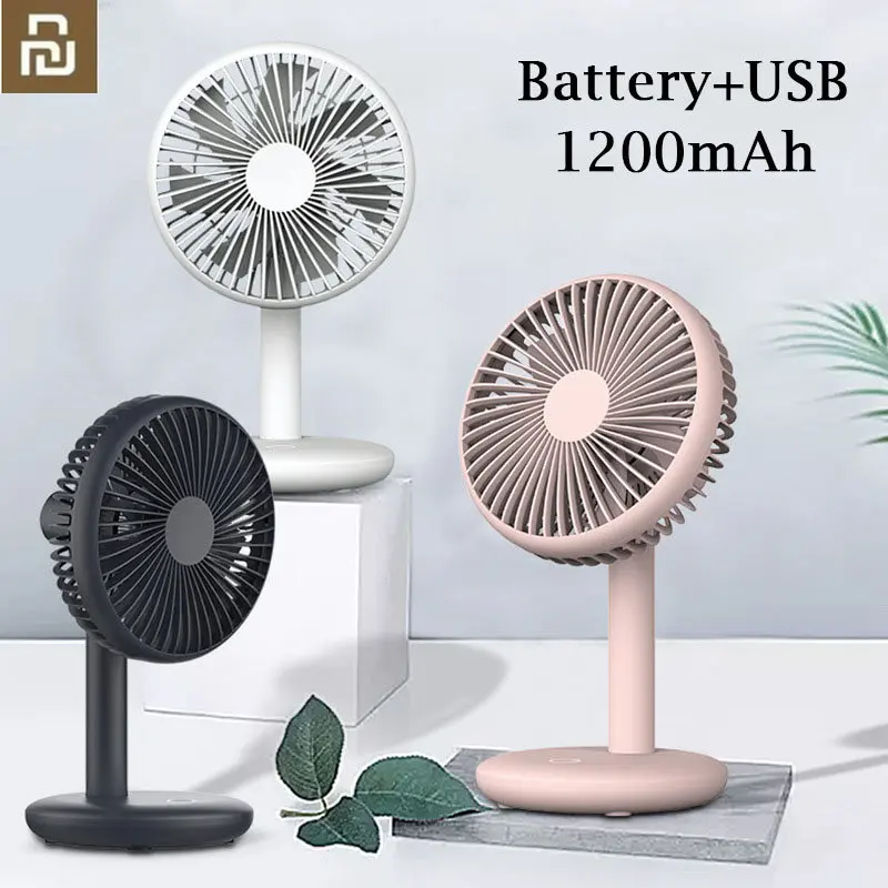 

YOUPIN Portable Desk Fan USB Rechargeable Folding Cooling Fan Outdoor Camping Mini Floor Fan 4-Speed Home Silent Fan