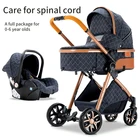Роскошная детская коляска 3 в 1, высокая Ландшафтная коляска, наклонная коляска, складная коляска, детская люлька, стул для новорожденных