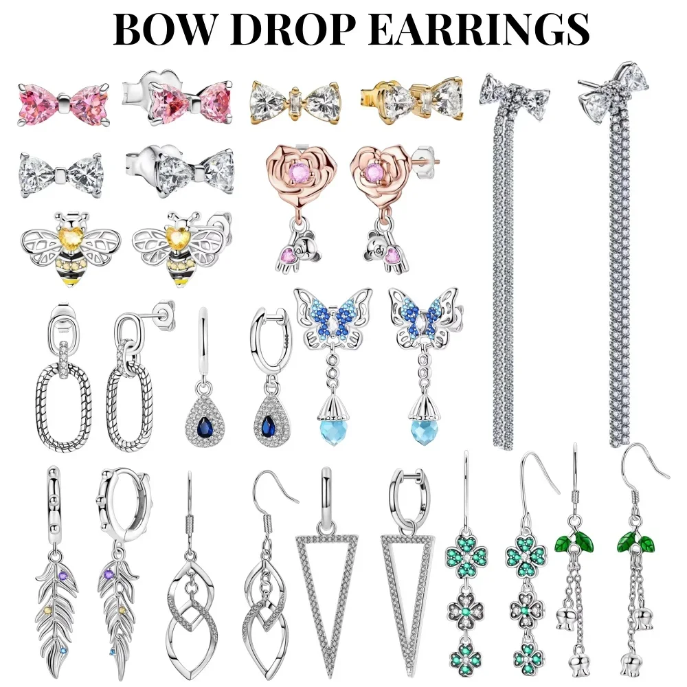 Серебряные серьги-капли с цирконием