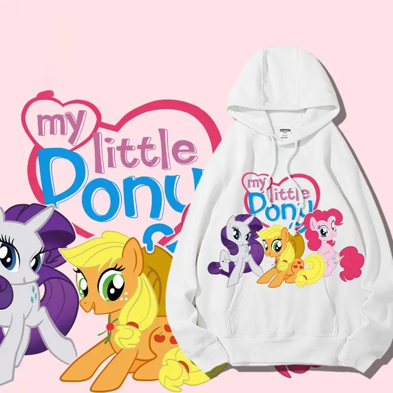 

Детская толстовка с капюшоном My Little Pony мультфильм Пинки Рог Applejack Модный повседневный топ с капюшоном для девочек на весну и осень