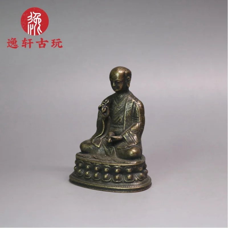 Антикварный замороженный Будда латунь тибетский буддизм Сая Санзу Заба