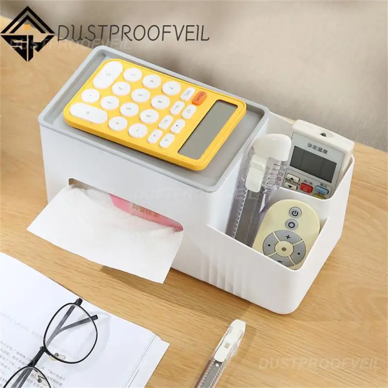 

Gray+yellow Nordic Tissue Box No Burrs On Edges Desktop Storage Box Desktop Storage Multifunctional Storage Box Smooth Opening