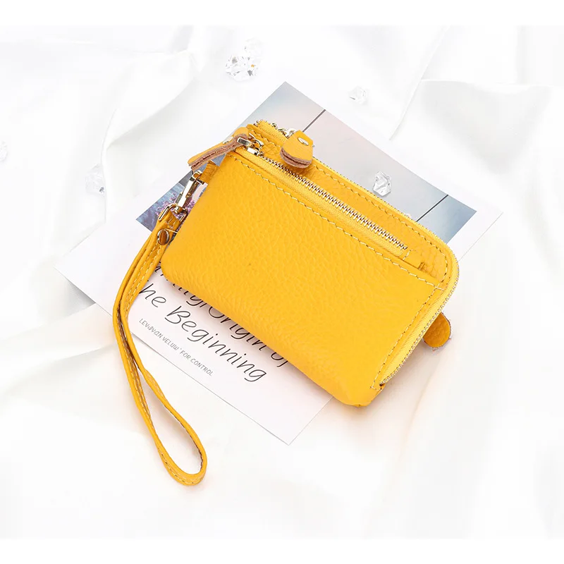 2022 New Wallet Leather Simple Multifunctional Ins Handbag Coin Purse Female Small Handbag Card Bag Gift Mini Explosion