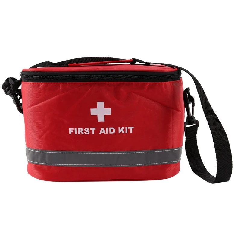 

Hot 6X Outdoor First Aid Kit Sports Camping Bag Home Emergency Survival Package Red Nylon Striking Cross Symbol Bag