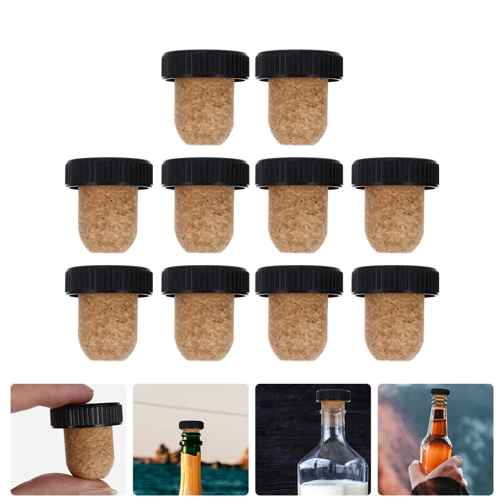

Bottle Stopper Cork Stoppers Corks Cap Sealing Saver Reusable Bottleschampagne Plug Wooden Beer Replacement Plugs Sealer