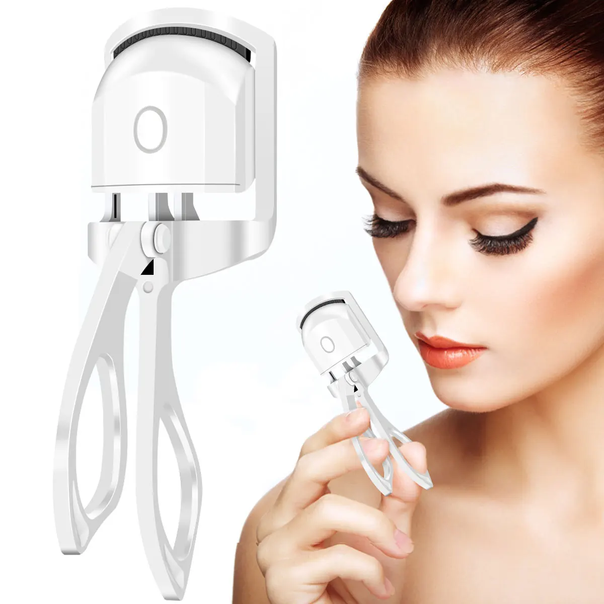 

Щипцы для завивки ресниц с подогревом и силиконовой накладкой, бигуди электрическое перезаряжаемое с 2 настройками температуры