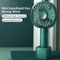 summer outdoor portable usb charging small fan mini hand fan creative gift base table fan mute for home office long battery life