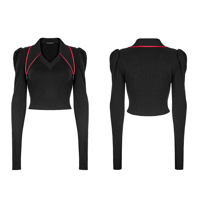 Женская футболка с длинным рукавом и V-образным вырезом | Футболки